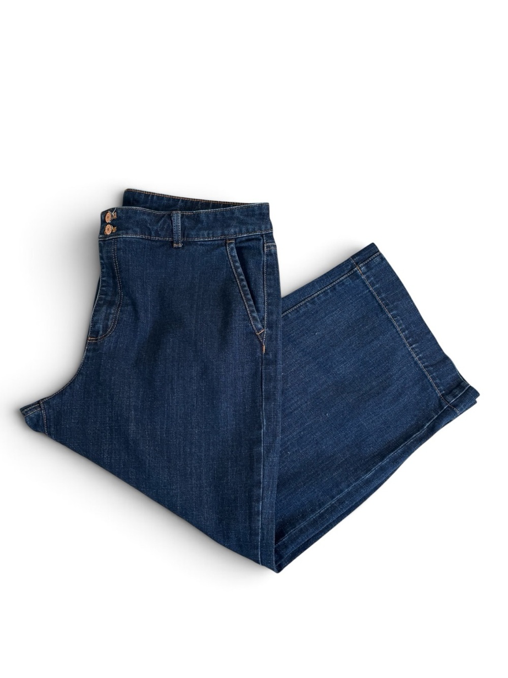 Talbot’s HIGH WAIST WIDE-LEG CROP JEANS Woman’s Size 16